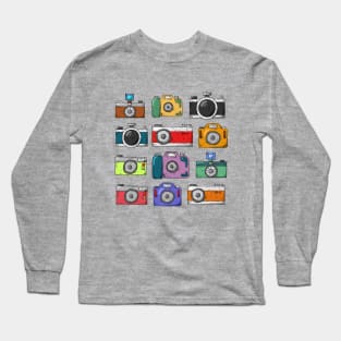 Take Photos With Retro Colorfull Cameras Long Sleeve T-Shirt